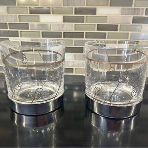 Vintage Gucci Silver Plated Whiskey Glasses - Set of 2